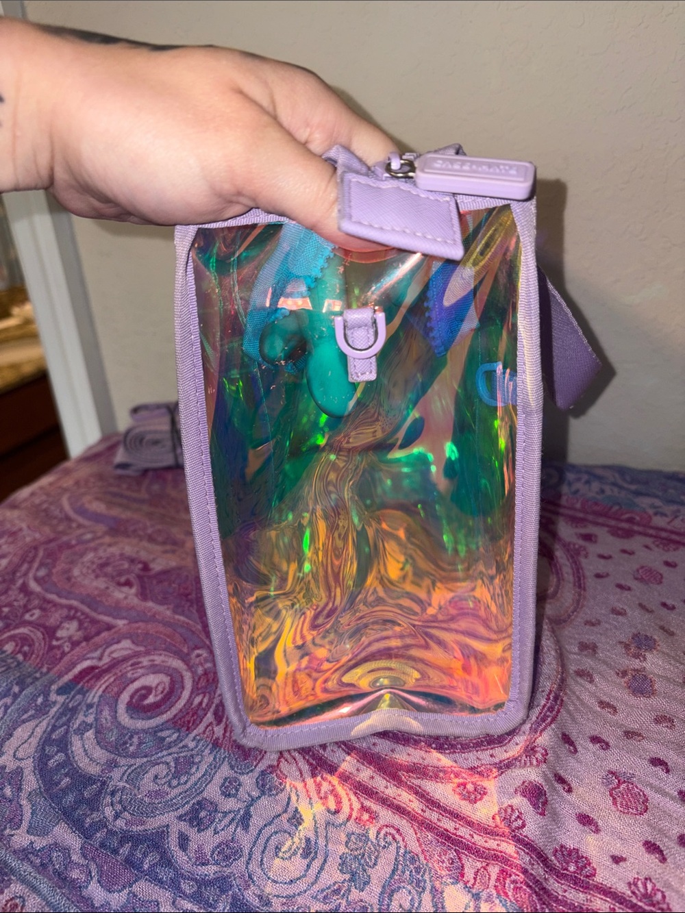 Case Mate iridescent Holographic jelly tote (medium) crossbody - Picture 8 of 13
